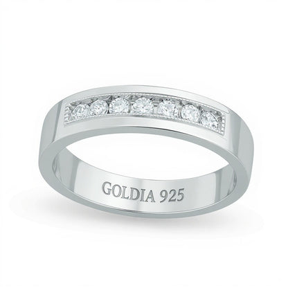 0.25 CT. TW Diamond Wedding Band in Sterling Silver