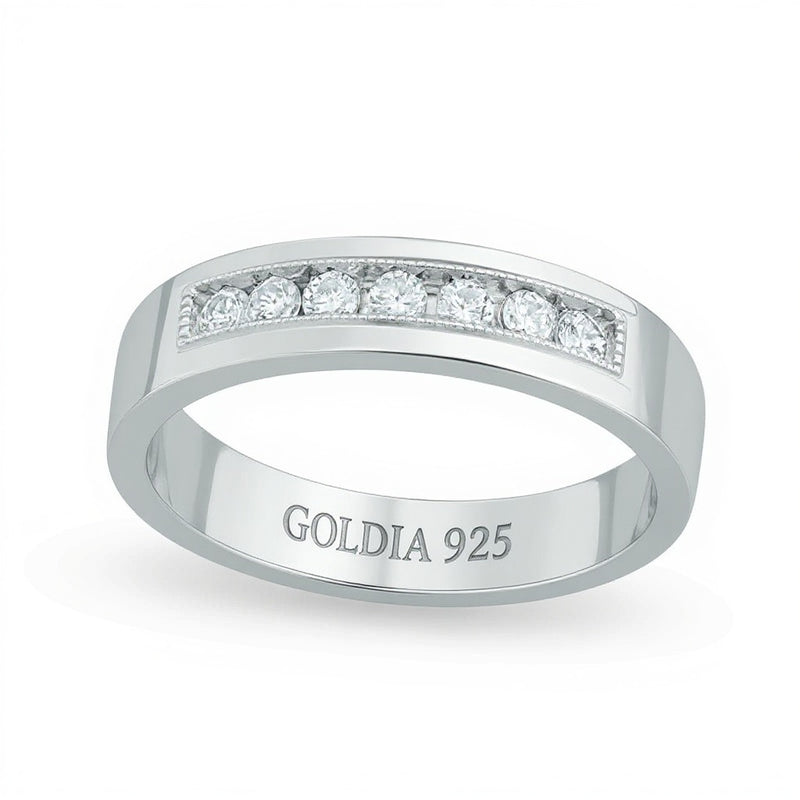 0.25 CT. TW Diamond Wedding Band in Sterling Silver
