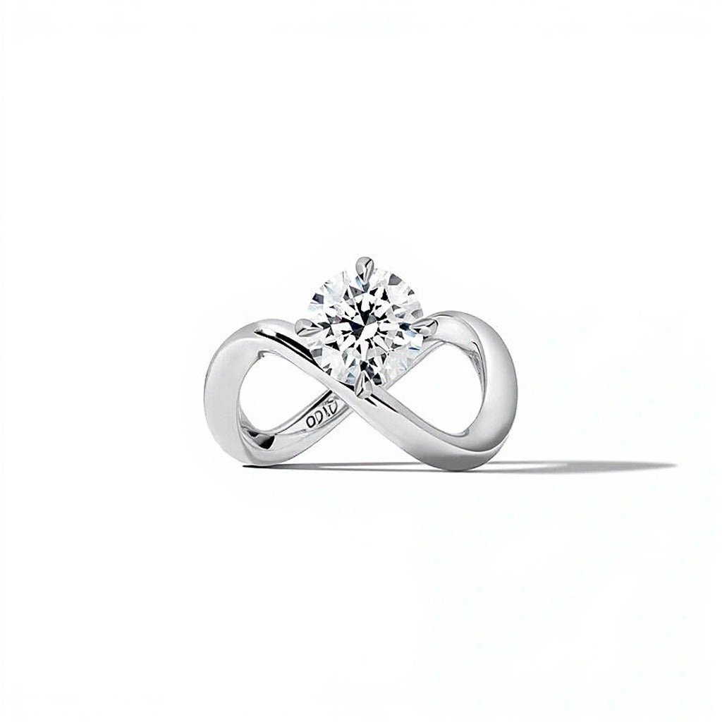 Zales x SHAHLA 2.0 CT. Lab-Grown Diamond Solitaire Infinity Ring in Platinum (F/VS2)