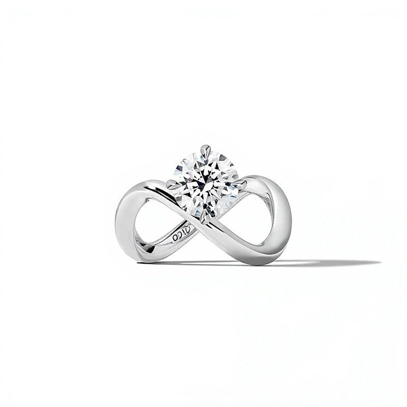 Zales x SHAHLA 2.0 CT. Lab-Grown Diamond Solitaire Infinity Ring in Platinum (F/VS2)