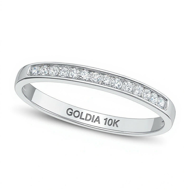 0.1 CT. TW Diamond Anniversary Band in 10K White Gold