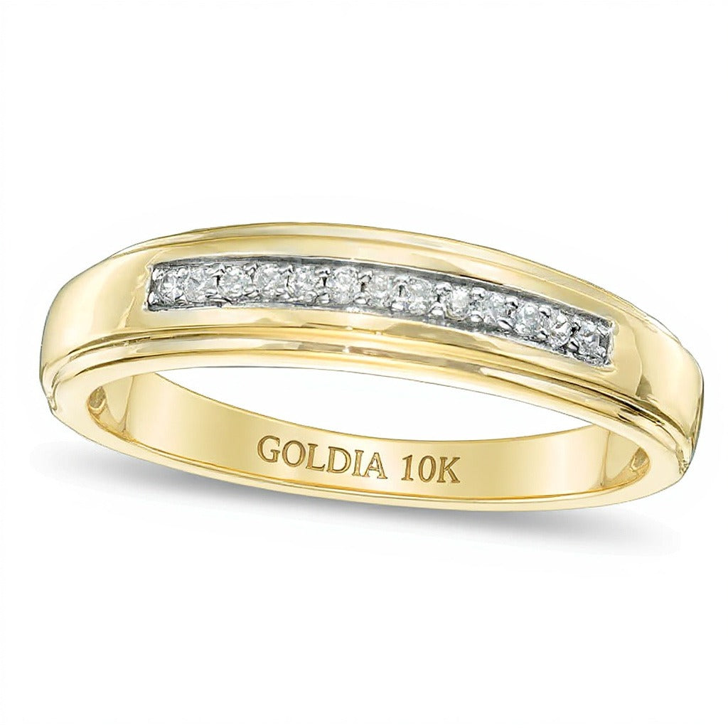 0.1 CT. TW Diamond Wedding Band in 10K Gold