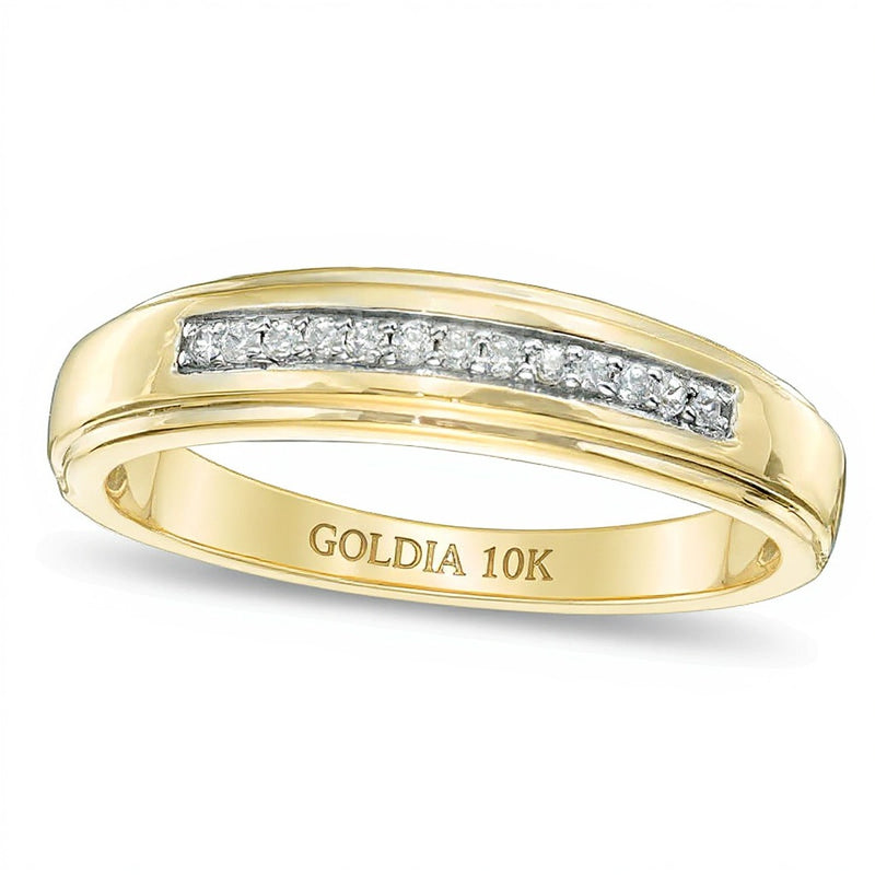 0.1 CT. TW Diamond Wedding Band in 10K Gold