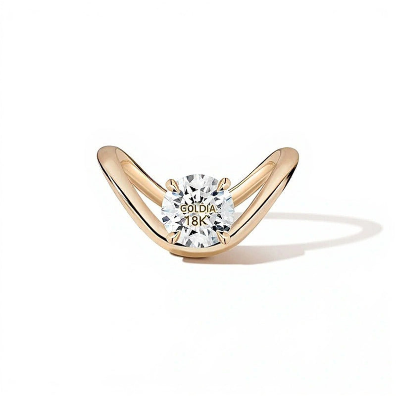 Zales x SHAHLA 2.0 CT. Lab-Grown Diamond Solitaire Dip Engagement Ring in 18K Gold (F/VS2)