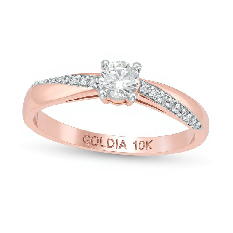 0.33 CT. TW Diamond Engagement Ring in 10K Rose Gold