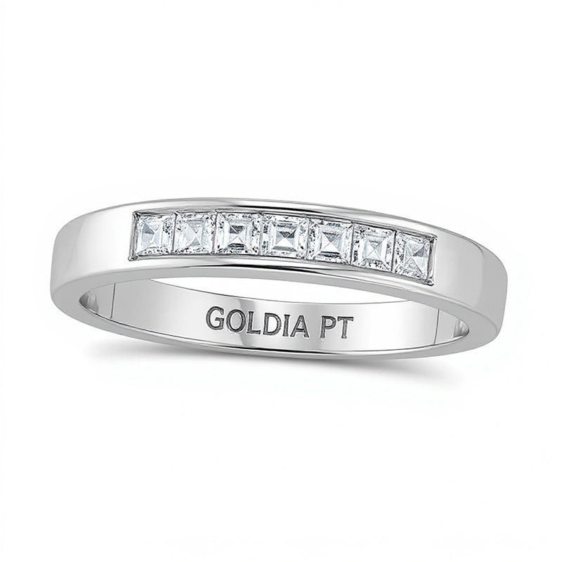 0.5 CT. TW Princess-Cut Diamond Nine Stone Wedding Band in Platinum (H/VS2)