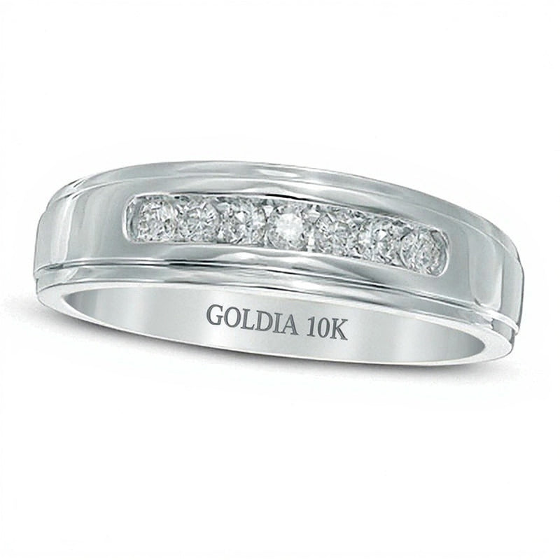 0.25 CT. TW Diamond Comfort Fit Band in 10K White Gold