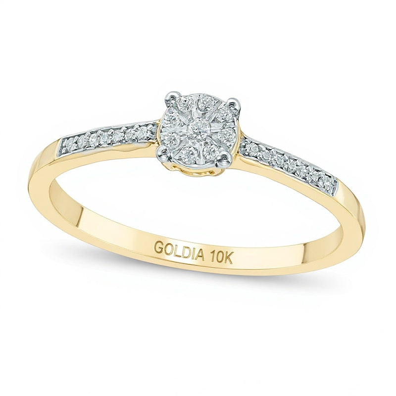 0.07 CT. TW Multi-Diamond Promise Ring in 10K Gold
