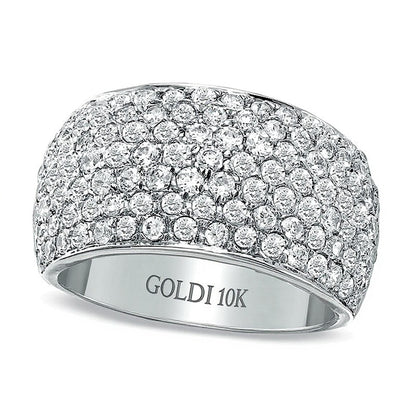 2.0 CT. TW Diamond Multi-Row Band in 10K White Gold