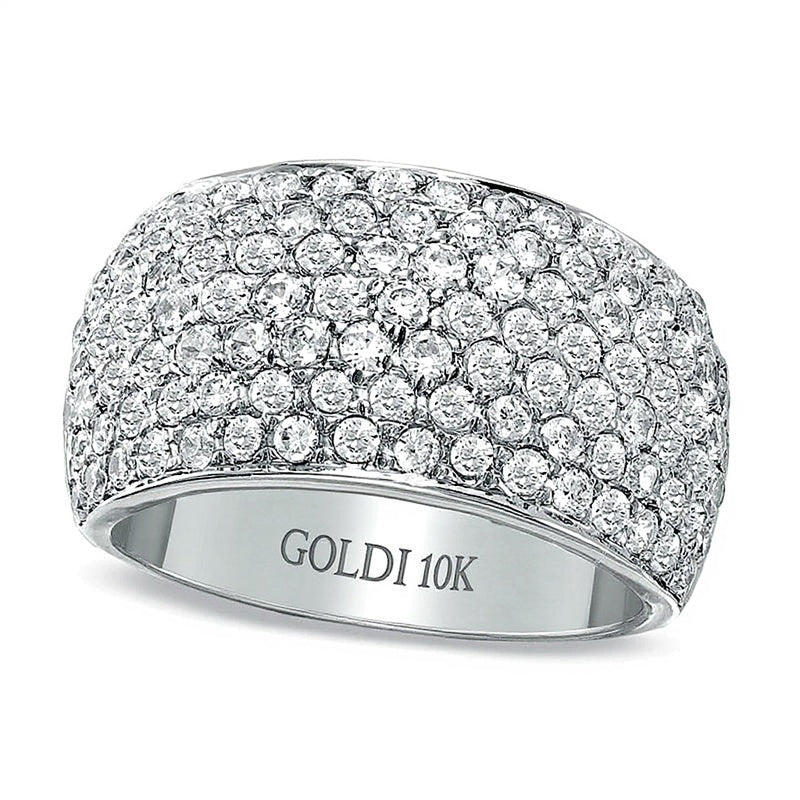 2.0 CT. TW Diamond Multi-Row Band in 10K White Gold
