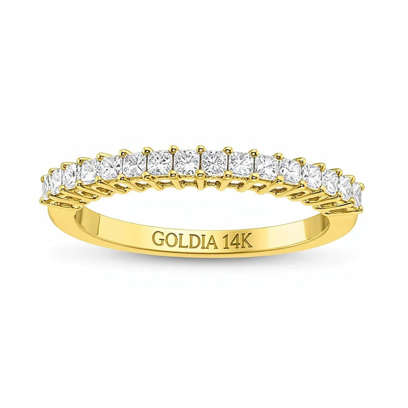 0.5 CT. TW Princess-Cut Diamond Anniversary Band in 14K Gold