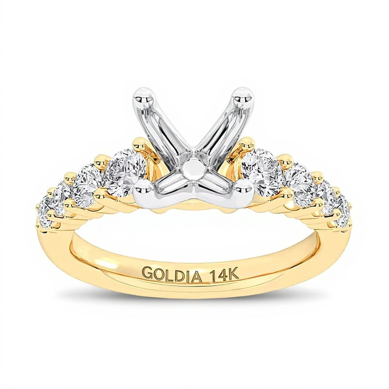 0.75 CT. TW Lab-Grown Diamond Semi Mount in 14K Gold (F/VS2)