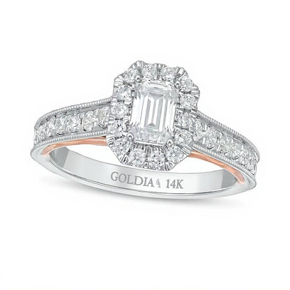 Zales Private Collection 1.0 CT. TW Colourless Diamond Engagement Ring in 14K Two-Tone Gold