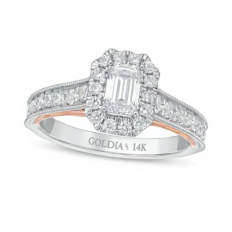 Zales Private Collection 1.0 CT. TW Colourless Diamond Engagement Ring in 14K Two-Tone Gold