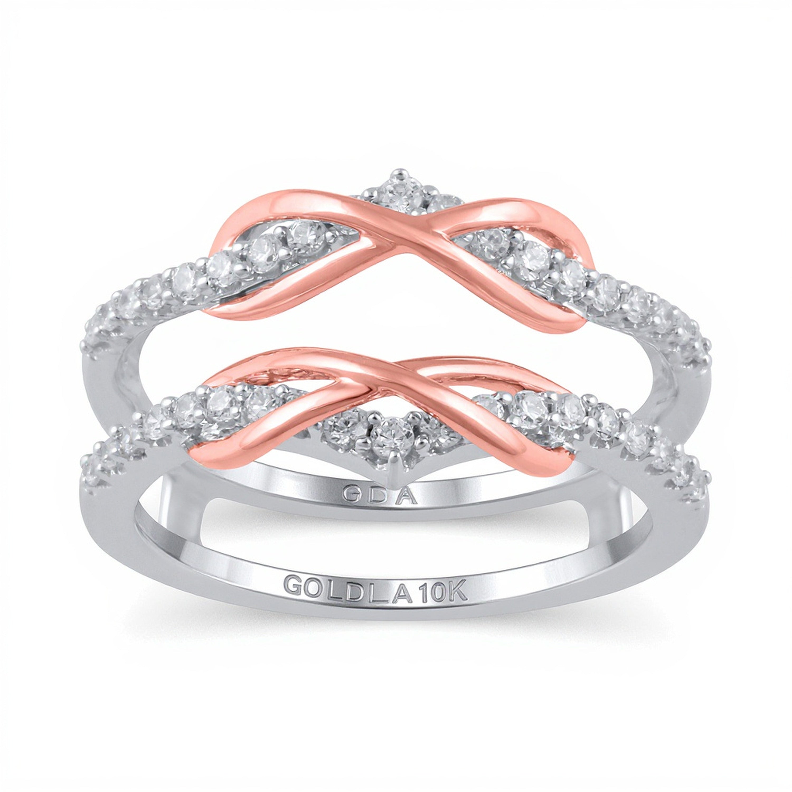 0.38 CT. TW Diamond Double Infinity Enhancer in 10K Two-Tone Gold