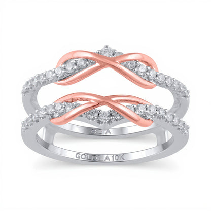 0.38 CT. TW Diamond Double Infinity Enhancer in 10K Two-Tone Gold