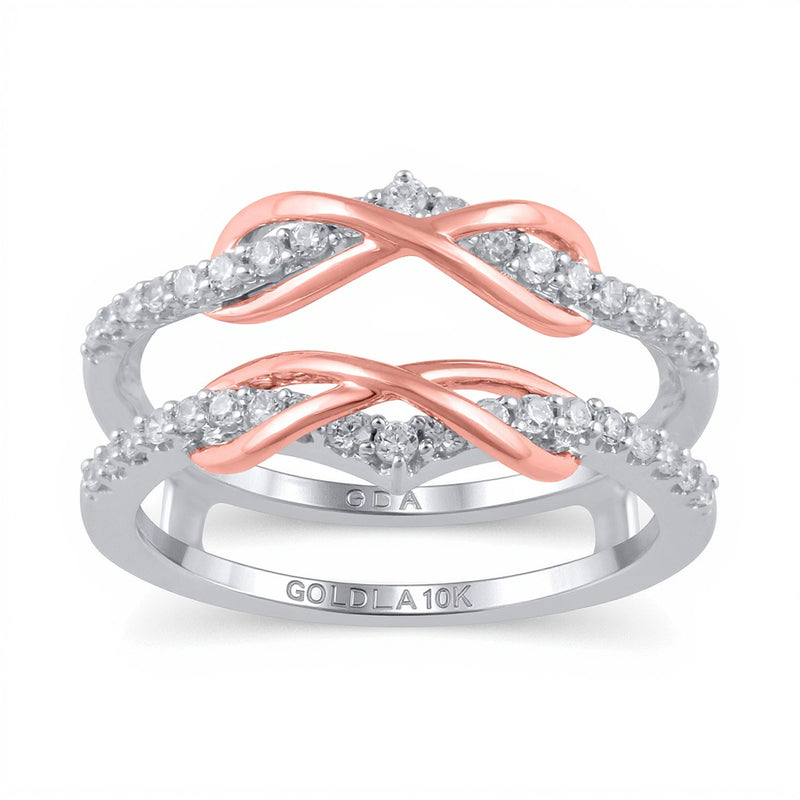0.38 CT. TW Diamond Double Infinity Enhancer in 10K Two-Tone Gold