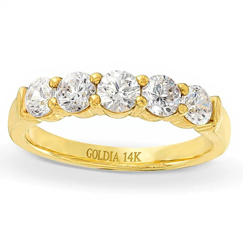 1.0 CT. TW Diamond Five Stone Anniversary Band in 14K Gold