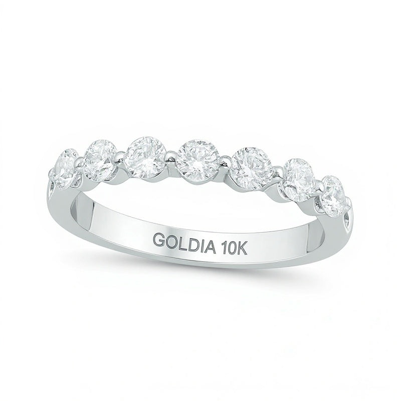 0.75 CT. TW Diamond Seven Stone Anniversary Band in 10K White Gold
