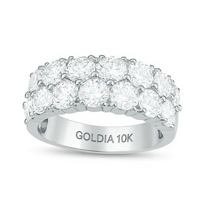 3.0 CT. TW Diamond Double Row Anniversary Band in 10K White Gold