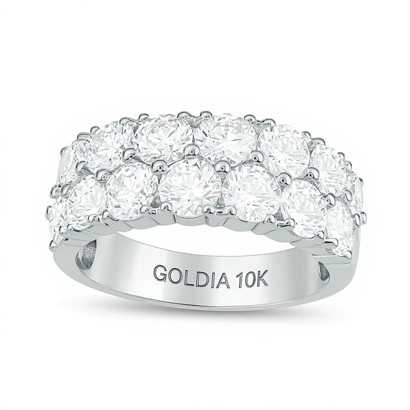 3.0 CT. TW Diamond Double Row Anniversary Band in 10K White Gold