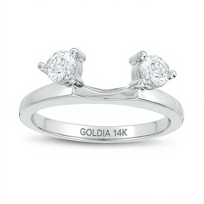 0.5 CT. TW Diamond Solitaire Enhancer in 14K White Gold