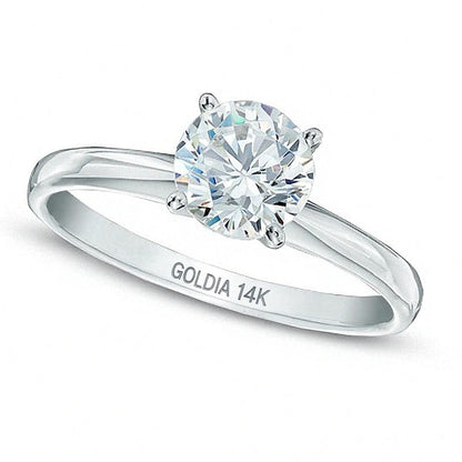 1.0 CT. Diamond Solitaire Engagement Ring in 14K White Gold (J/I1)
