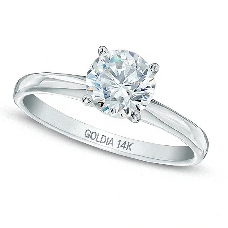 1.0 CT. Diamond Solitaire Engagement Ring in 14K White Gold (J/I1)