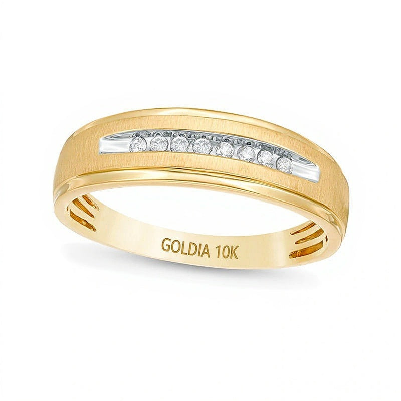 0.1 CT. TW Diamond Wedding Band in 10K Gold