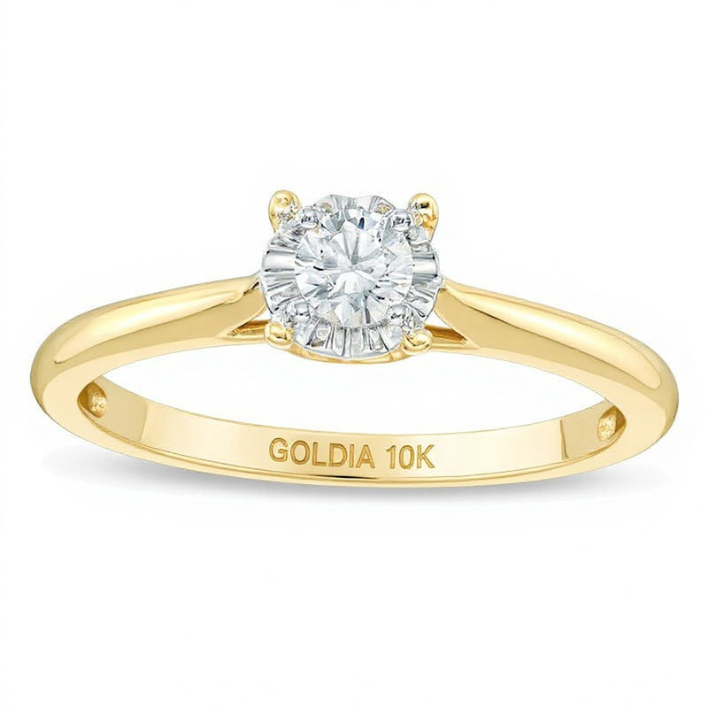 0.2 CT. Diamond Solitaire Engagement Ring in 10K Gold