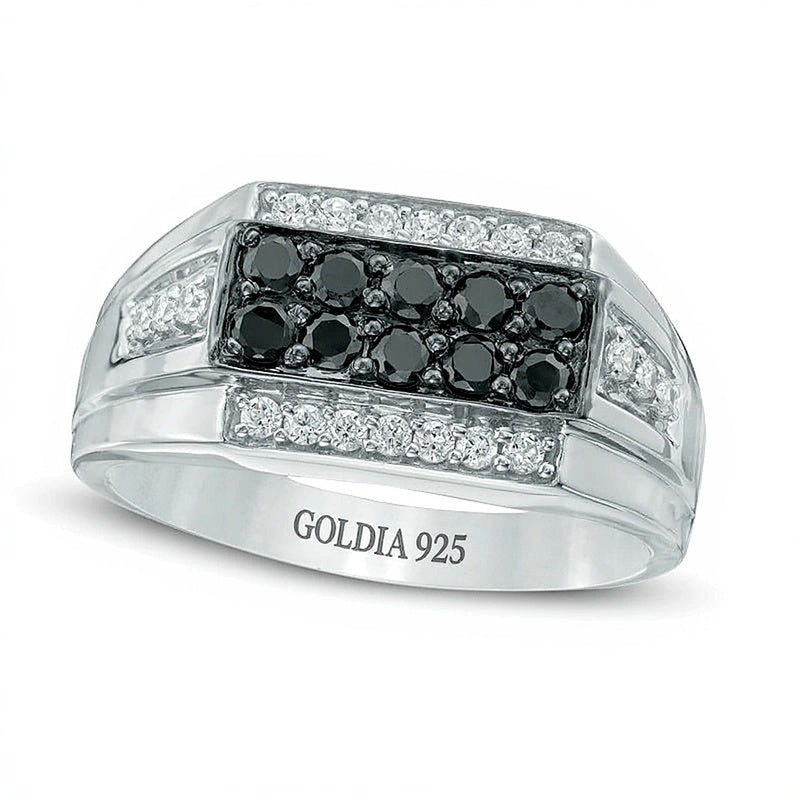 0.75 CT. TW Enhanced Black and White Diamond Ring in Sterling Silver