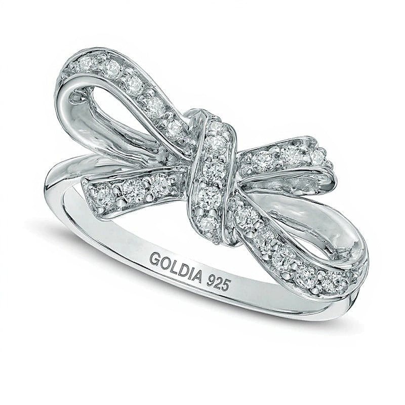 0.25 CT. TW Diamond Bow Ring in Sterling Silver