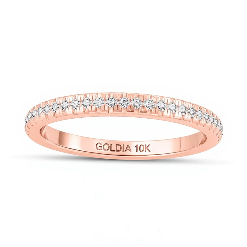0.17 CT. TW Diamond Anniversary Band in 10K Rose Gold