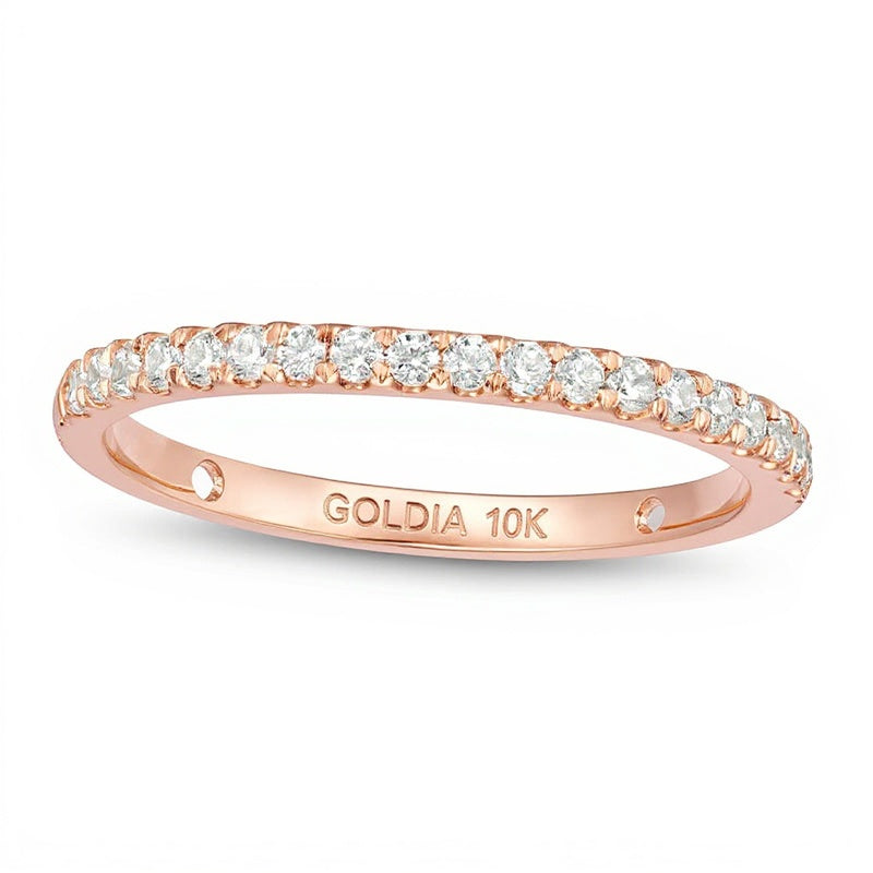 0.25 CT. TW Diamond Wedding Band in 10K Rose Gold
