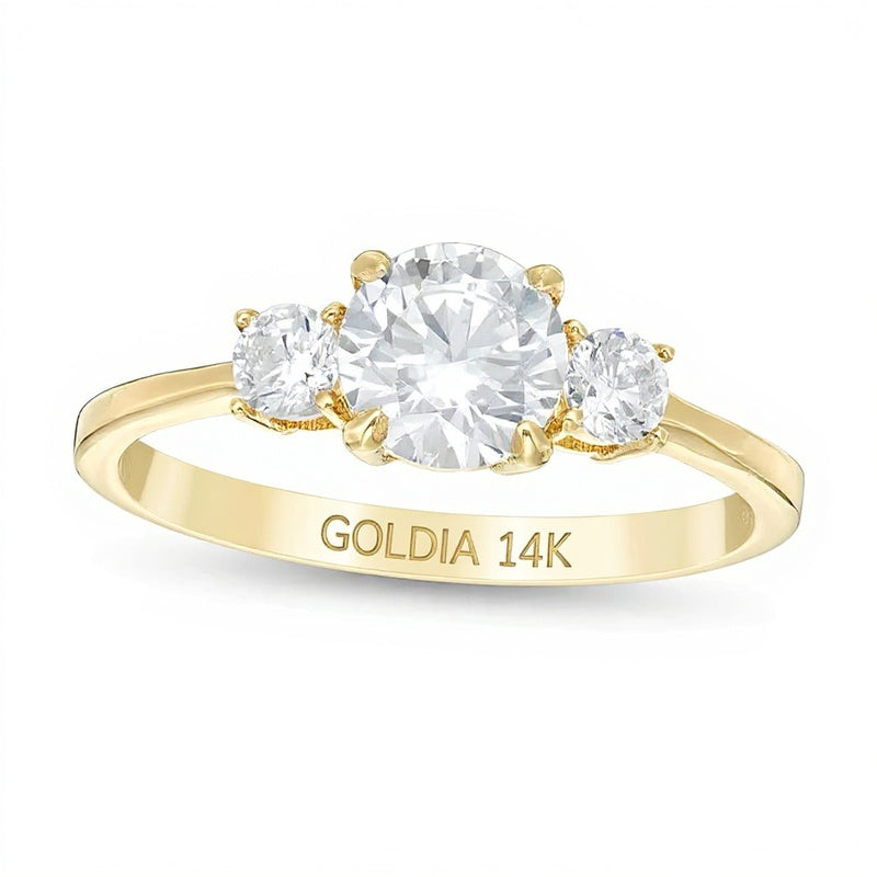 1.0 CT. TW Diamond Three Stone Engagement Ring in 14K Gold