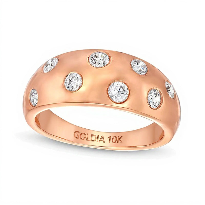 0.5 CT. TW Diamond Bubbles Band in 10K Rose Gold