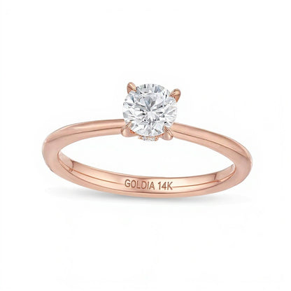0.5 CT. TW Diamond Engagement Ring in 14K Rose Gold