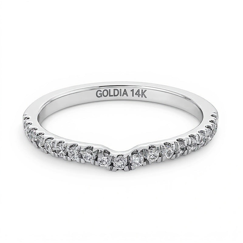 0.25 CT. TW Lab-Grown Diamond Contour Band in 14K White Gold (F/SI2)