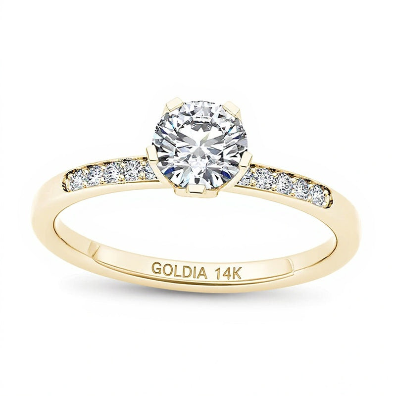 0.5 CT. TW Diamond Engagement Ring in 14K Gold