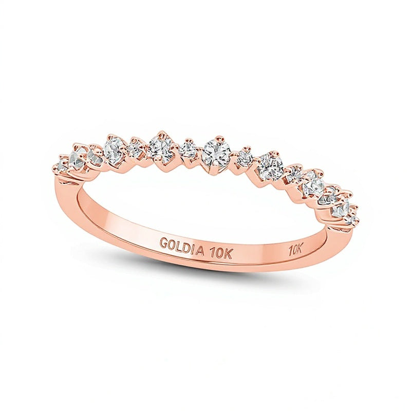 0.25 CT. TW Diamond Stack Anniversary Band in 10K Rose Gold