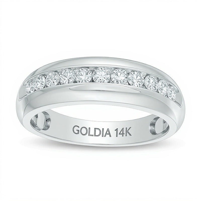 0.5 CT. TW Diamond Wedding Band in 14K White Gold