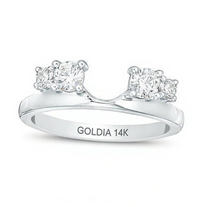 0.5 CT. TW Diamond Solitaire Enhancer in 14K White Gold