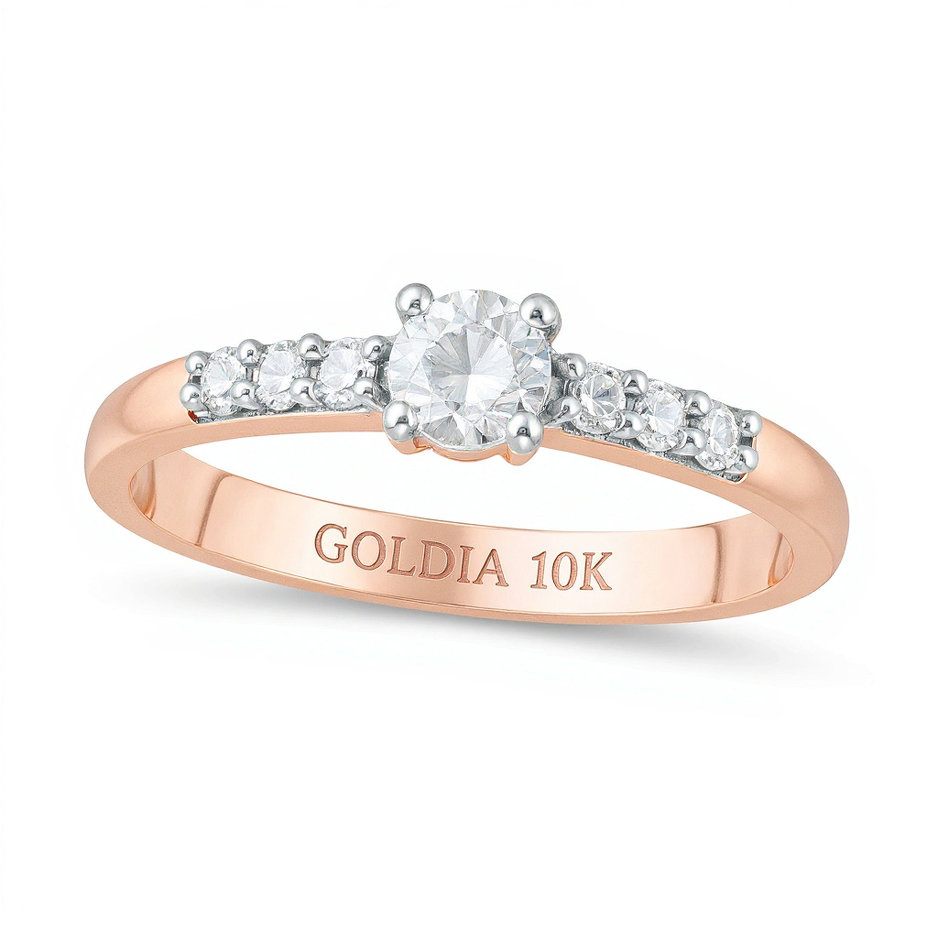 0.33 CT. TW Diamond Engagement Ring in 10K Rose Gold