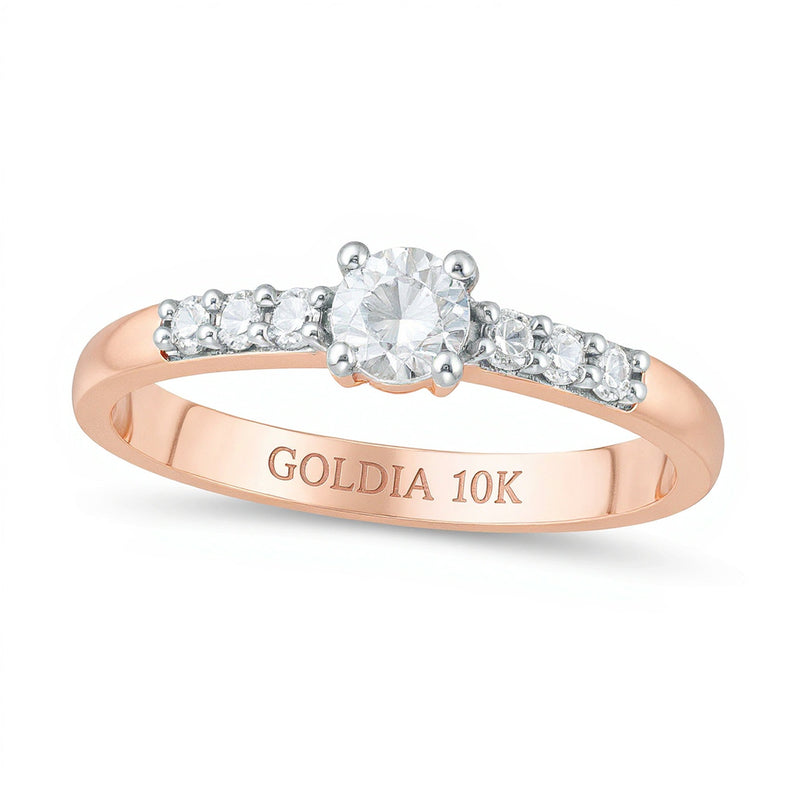 0.33 CT. TW Diamond Engagement Ring in 10K Rose Gold