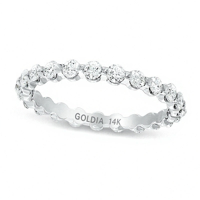 0.75 CT. TW Diamond Eternity Wedding Band in 14K White Gold
