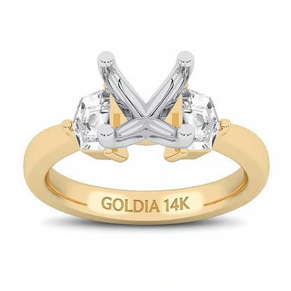 0.63 CT. TW Shield Lab-Grown Diamond Semi Mount in 14K Gold (F/VS2)