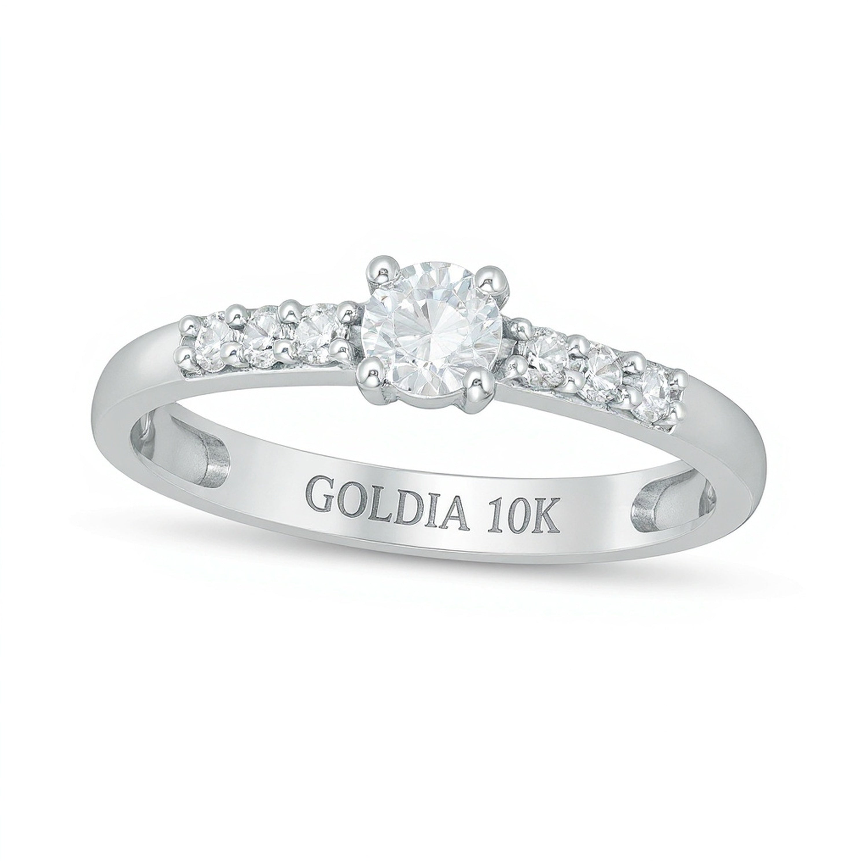 0.33 CT. TW Diamond Engagement Ring in 10K White Gold