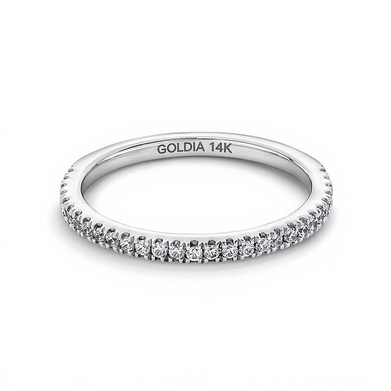 0.25 CT. TW Lab-Grown Diamond Band in 14K White Gold (F/SI2)