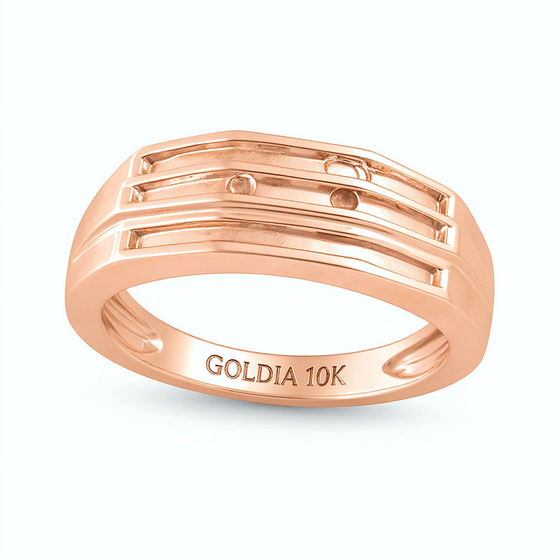 0.5 CT. TW Diamond Wedding Band in 10K Rose Gold