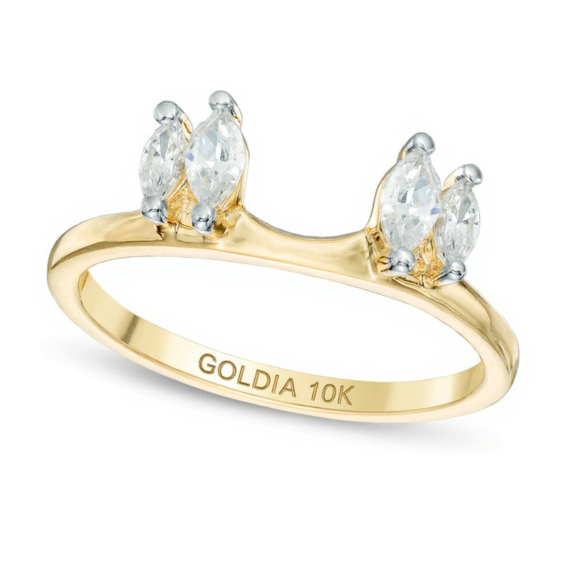 0.5 CT. CT. T.W. Marquise Diamond Solitaire Enhancer in 10K Gold
